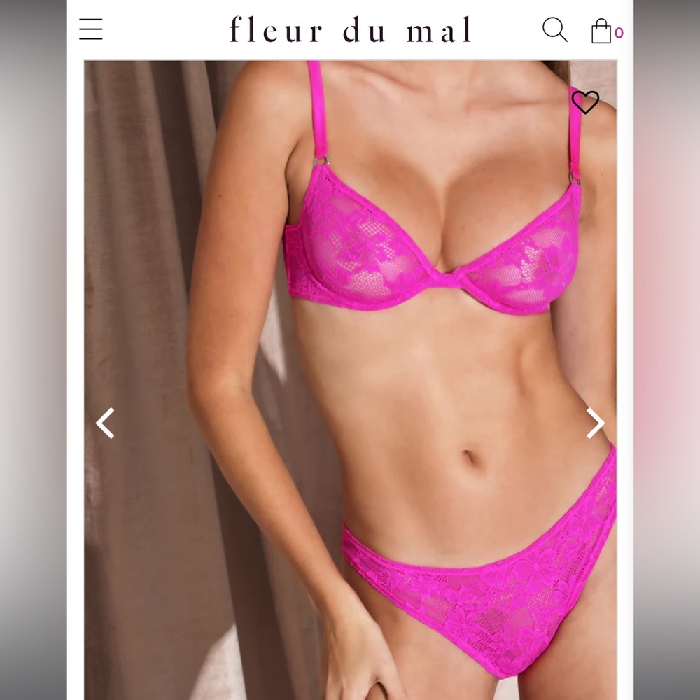 FLEUR DU MAL Le Stretch Thong Panty XL BNWT
